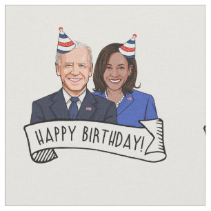 Glückwunsch zum Geburtstag von Joe und Kamala Stoff