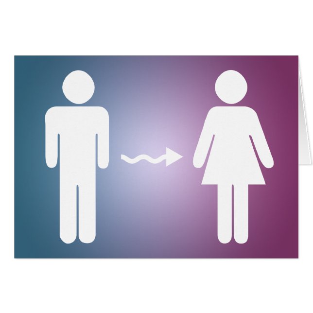 Glückwunsch zum Geschlechterwechsel (Vorderseite (Horizontal))