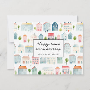 Glückwunsch zum Hausjubiläum Real Estate Postkarte
