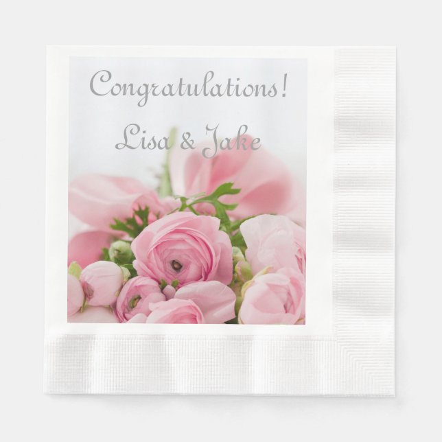 Glückwunsch zum Hochzeitspapier Napkins Serviette (Vorderseite)