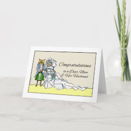 Glückwunsch zum Hochzeitstag für Nichte, Cat Coupl Karte