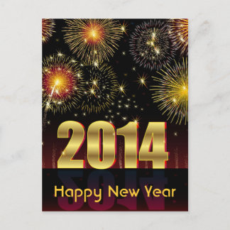 Glückwunsch zum neuen Jahr 2014 Feiertagspostkarte