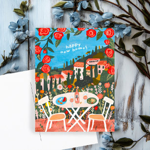 Glückwunsch zum neuen Zuhause Landliche Ansichten  Postkarte