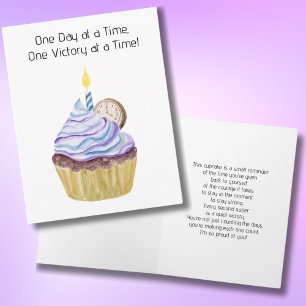 Glückwunsch zum nüchternen Jahrestag Cupcake Mit U Karte