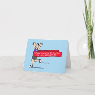 Glückwunsch zum Running Chicago Marathon Karte