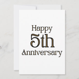 Glückwunsch zur 5. Hochzeitsjubiläumseinladung Einladung