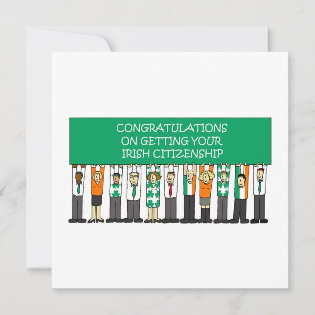 Glückwunsch zur irischen Staatsbürgerschaft Karte (Vorderseite)