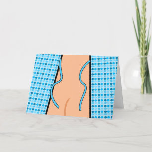 Glückwunsch zur Koloskopie, Open Gown Karte