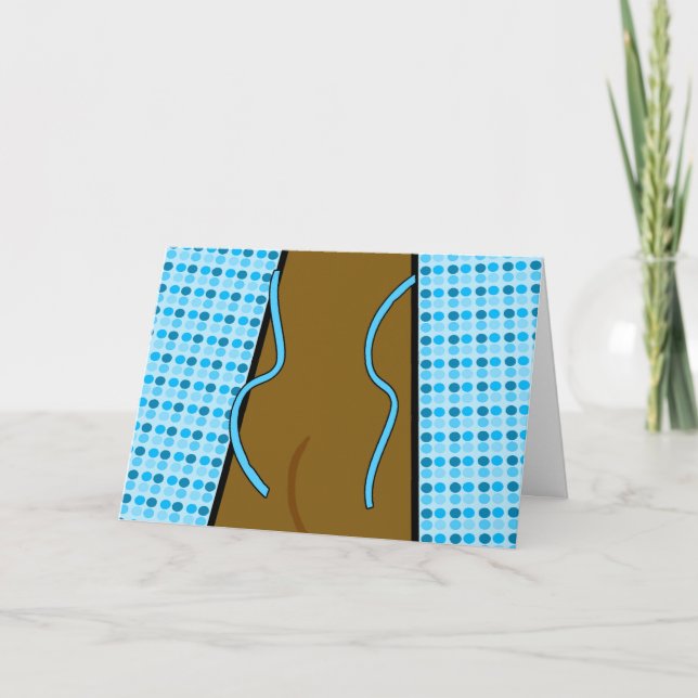 Glückwunsch zur Koloskopie, Open Gown Karte (Vorderseite)