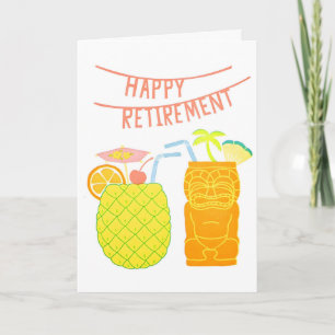 Glückwunsch zur Rente Cocktails Letterpress Karte
