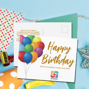 Glückwunschballons Chic Custom Company Postkarte