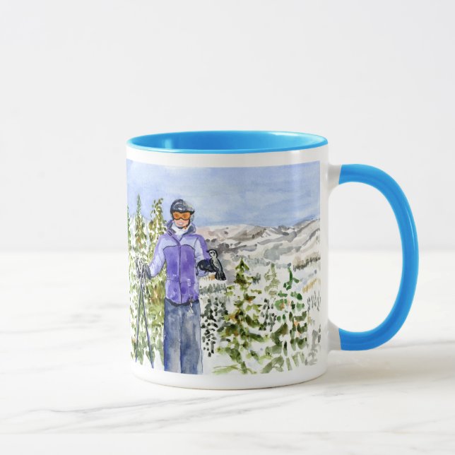 Glückwünsche Allison-Skifahren Tasse (Rechts)