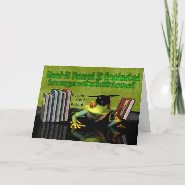 Glückwünsche auf Abschluss, graduierten Sie Karte (Vorderseite)