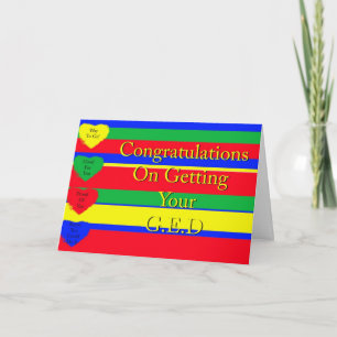 Glückwünsche auf dem Erhalten Ihrer GED Karte