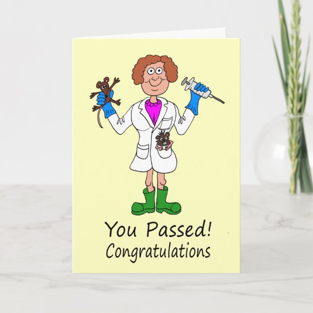 Glückwünsche auf dem Werden qualifiziert als Karte (Vorderseite)