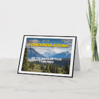 Glückwünsche auf der Geburt von Ihrem Doppelpecs