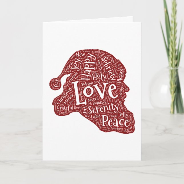 Glückwünsche auf einer anderen nüchternen feiertagskarte (Vorderseite)