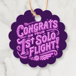 Glückwünsche auf Ihrem 1. Solo Flug! Geschenkanhänger