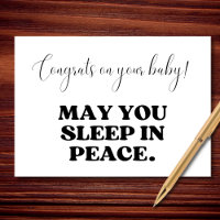 Glückwünsche auf Ihrem Baby-Sleep in Peace Minimal