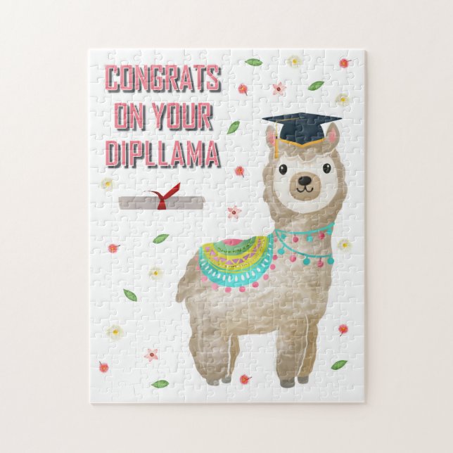 GLÜCKWÜNSCHE AUF IHREM DIPLLAMA! PUZZLE (Vertikal)