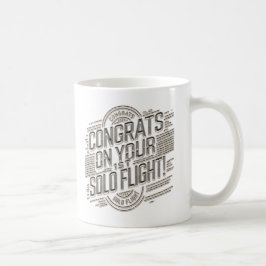 Glückwünsche auf Ihrem ersten Solo-Flug Kaffeetasse