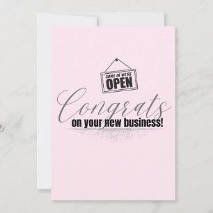 Glückwünsche auf Ihrer Business Pink-Typografie-Ka Feiertagskarte