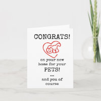 Glückwünsche auf Ihrer neuen Zuhause für Ihre Päps