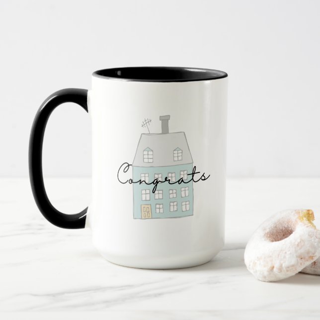 Glückwünsche auf Ihrer neuen Zuhause-Tasse Tasse (Mit Donut)