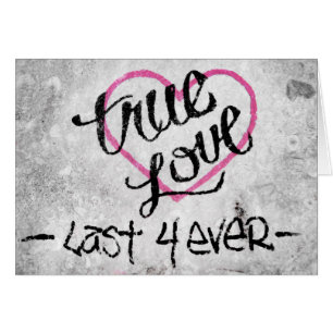 Glückwünsche auf Ihrer Verlobung, True Love Graffi