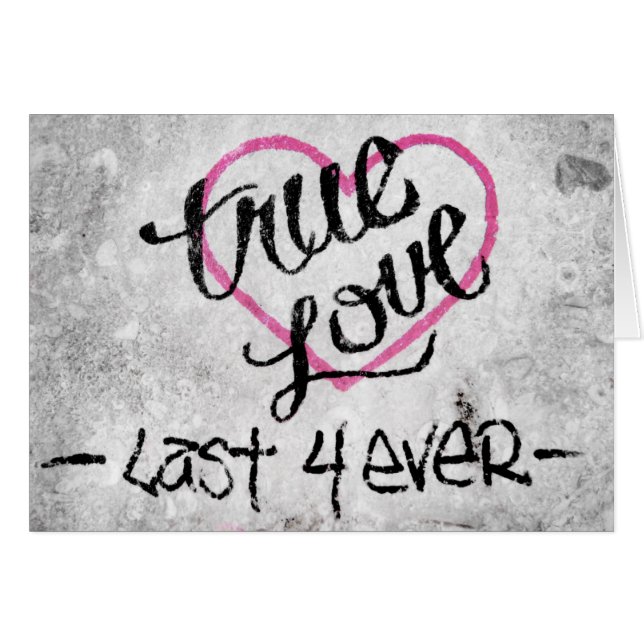 Glückwünsche auf Ihrer Verlobung, True Love Graffi (Vorderseite (Horizontal))