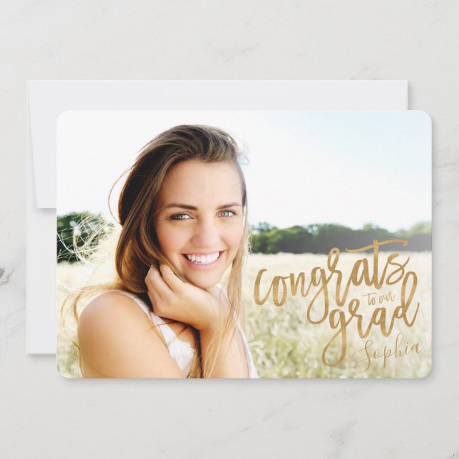 GLÜCKWÜNSCHE AUF UNSEREM GRAD-SCRIPT-ABSCHLUSS ANKÜNDIGUNG (Vorderseite)