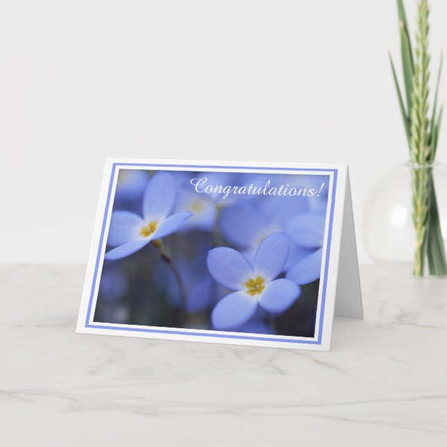 Glückwünsche - Bluettes Gruß-Karte Karte (Vorderseite)