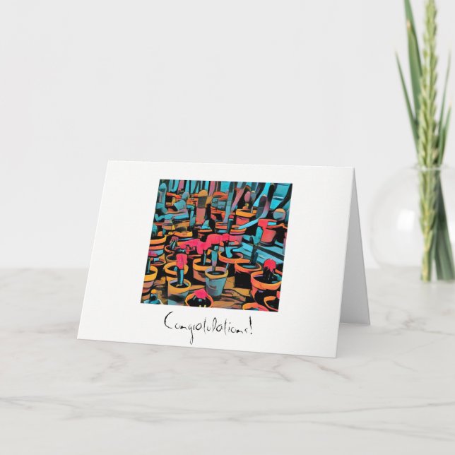 Glückwünsche Cactuses Grußkarte Karte (Vorderseite)