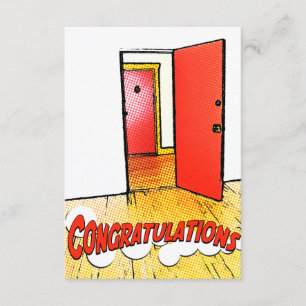 Glückwünsche Comic Tür Einladung