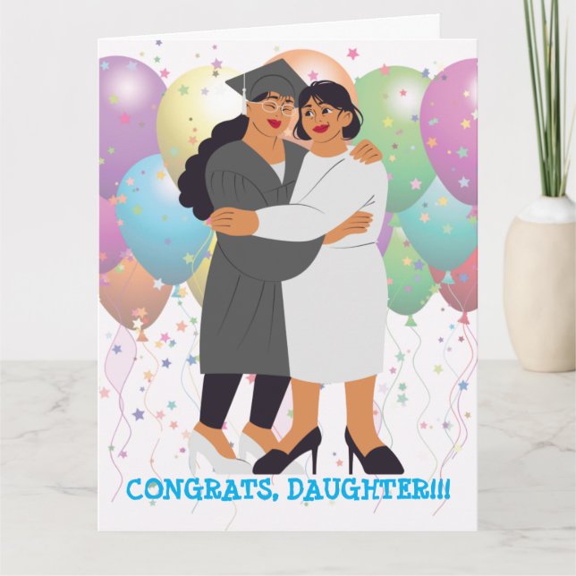 GLÜCKWÜNSCHE DAUGHTER!!! KARTE (Vorderseite)