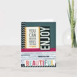 Glückwünsche Enjoy falteten 4 x 5,6 Karte