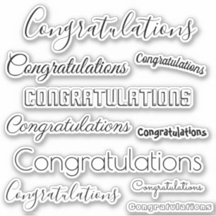 Glückwünsche fasst nur   nur Schwarzes #2 ab Aufkleber