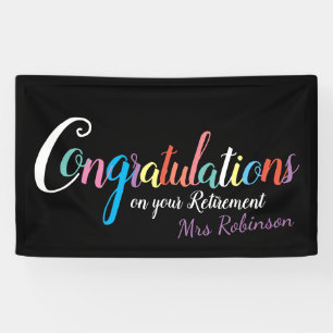 Glückwünsche für die Lehrerpensionierung Banner