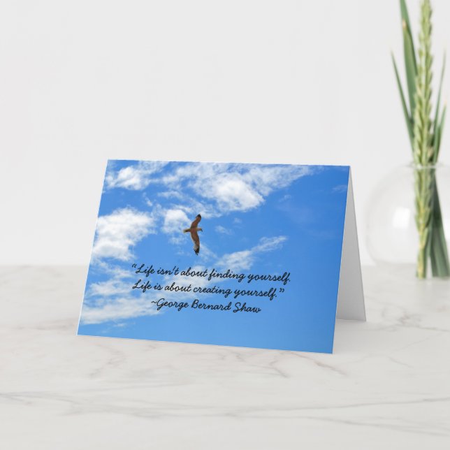 Glückwünsche George Bernard Shaws MFA Karte (Vorderseite)