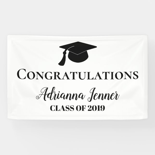 Glückwünsche graduieren einfaches banner (Horizontal)