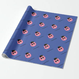 Glückwünsche, graduiertes Schwein Packpapier, Geschenkpapier