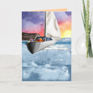 Glückwünsche!  Gute Reise! Karte