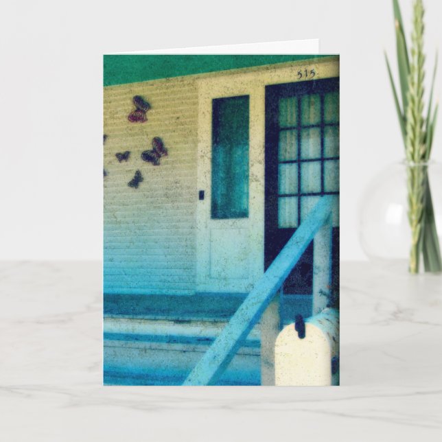 Glückwünsche in Ihrem neuen Haus, Grunge an der Fr Karte (Vorderseite)