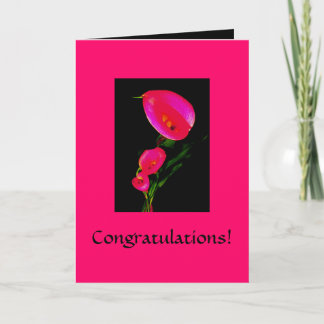 Glückwünsche! Karte ~ Calla-Fantasie-Rosa 2