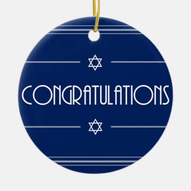 Glückwünsche Keramik Ornament (Vorne)