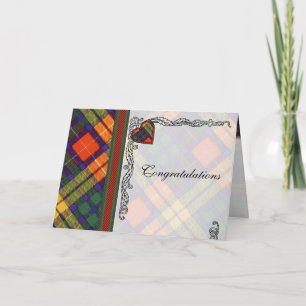 Glückwünsche - schottischer Tartan-Buchanan-freier Karte