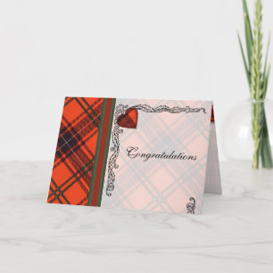 Glückwünsche - schottischer Tartan Wemyss freier Karte