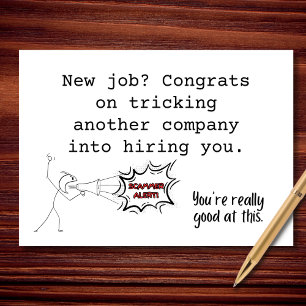 Glückwünsche über den neuen Job, den Sie irgendwie Karte