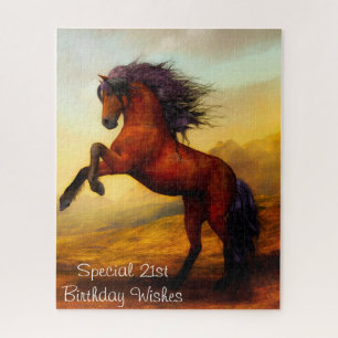 Glückwünsche zum 21. Geburtstag. Puzzle