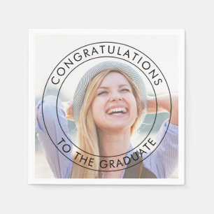 Glückwünsche zum graduierten großen Foto Serviette